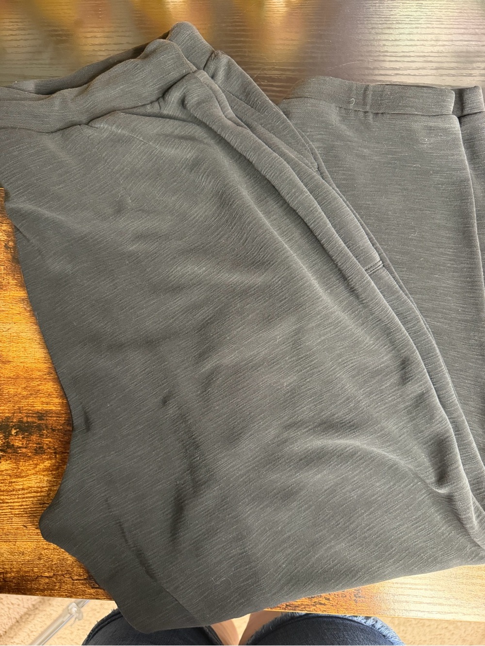 Men's Black Knit Joggers with Elastic Waist